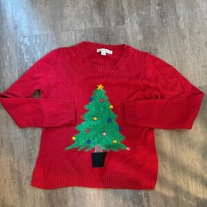 David Brooks Red Festive Sweater